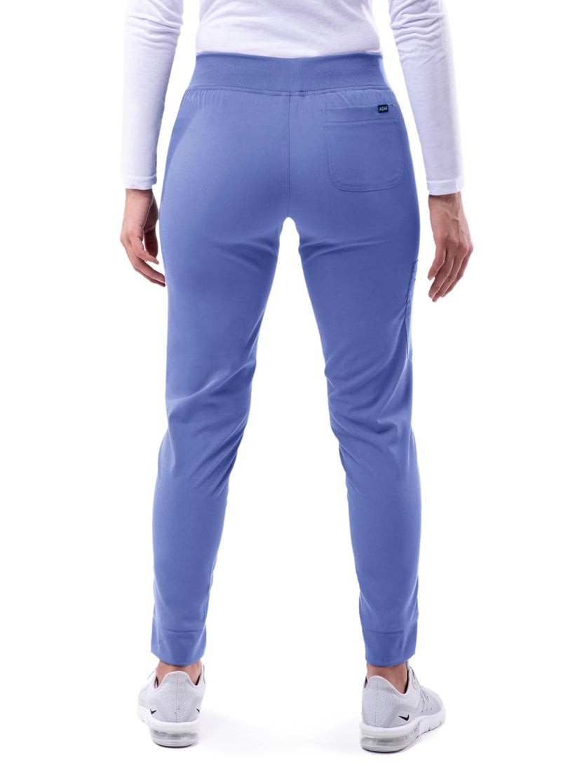 Adar Uniforms Pro Scrubs for Women, Ultimate Yoga Jogger Scrub Pants, P7104, Ceil Blue, M - Image 2